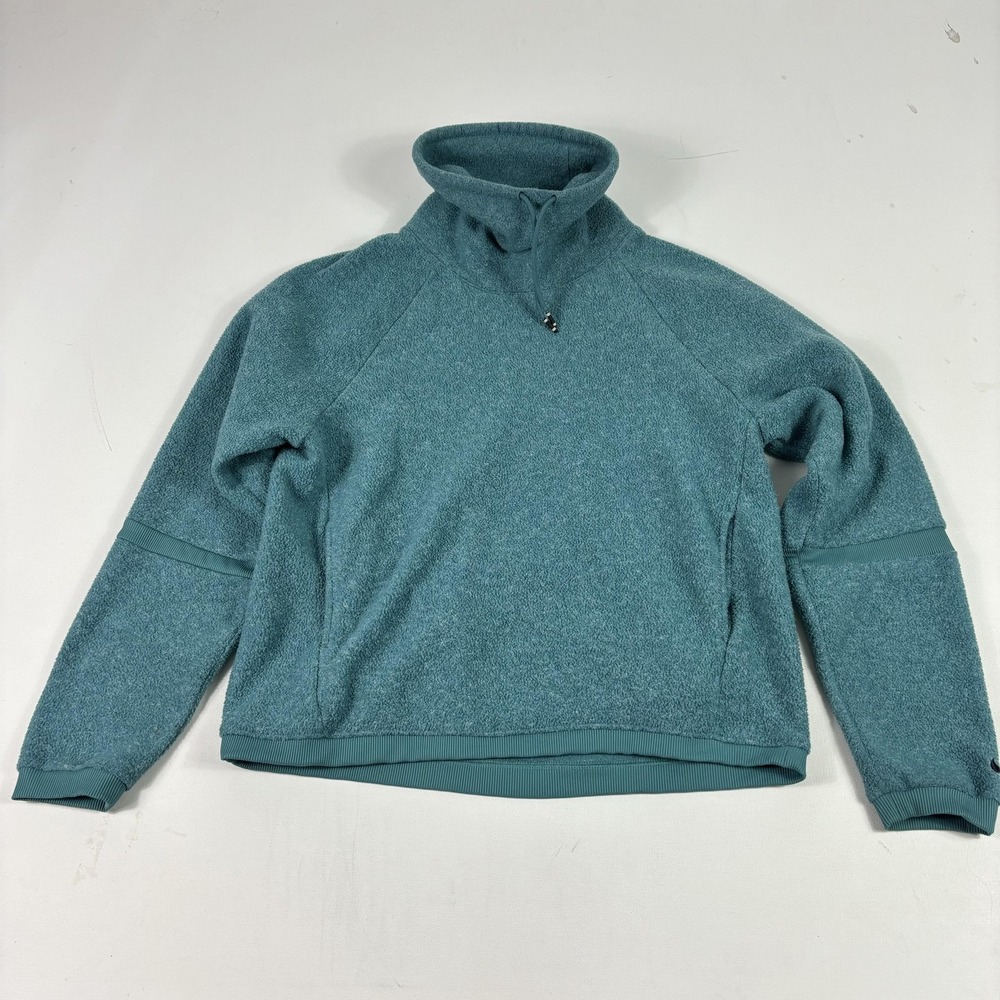 Nike Sweatshirt Womens‎ Small Blue High Neck Fleece Pullover Pockets BV5285-364